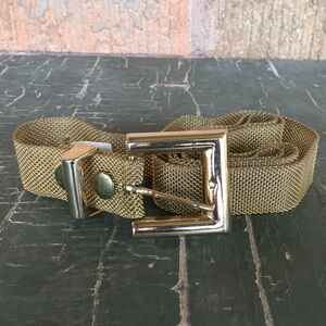 Vintage Gold Mesh Metal Belt Dressy Belt Sz Small Square Buckle Omega Style